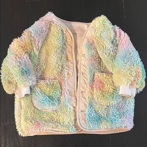 Bien A Bien Colorful Fuzzy Cardigan